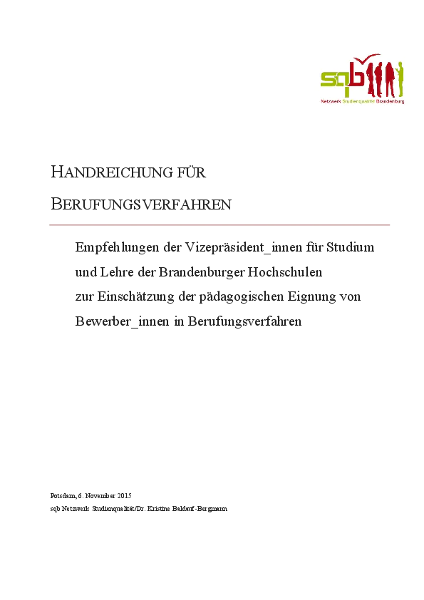 Leitfaden Berufungsverfahren sqb Leitfaden Berufungsverfahren sqb - Leitfaden-Berufungsverfahren-sqb-2015